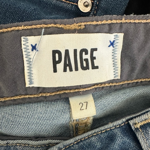 PAIGE Lou Lou Jeans blue denim pants low rise flare retro trendy fall casual 27 - Picture 13 of 13